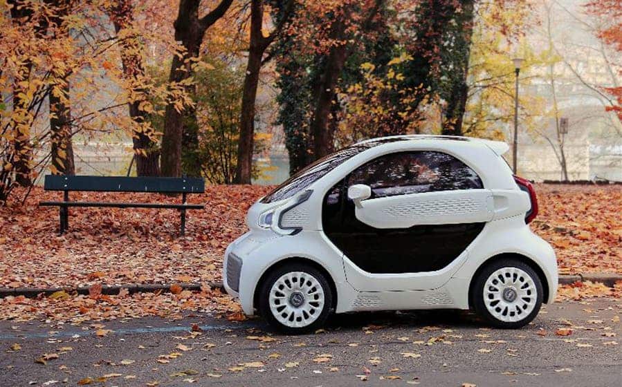 3D-printed car.