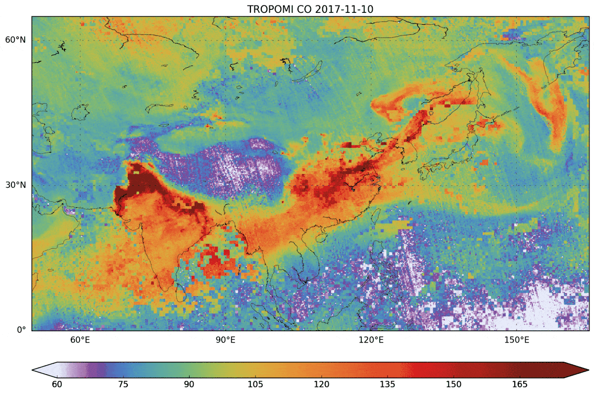 Air pollution movement. Credit: ESA.
